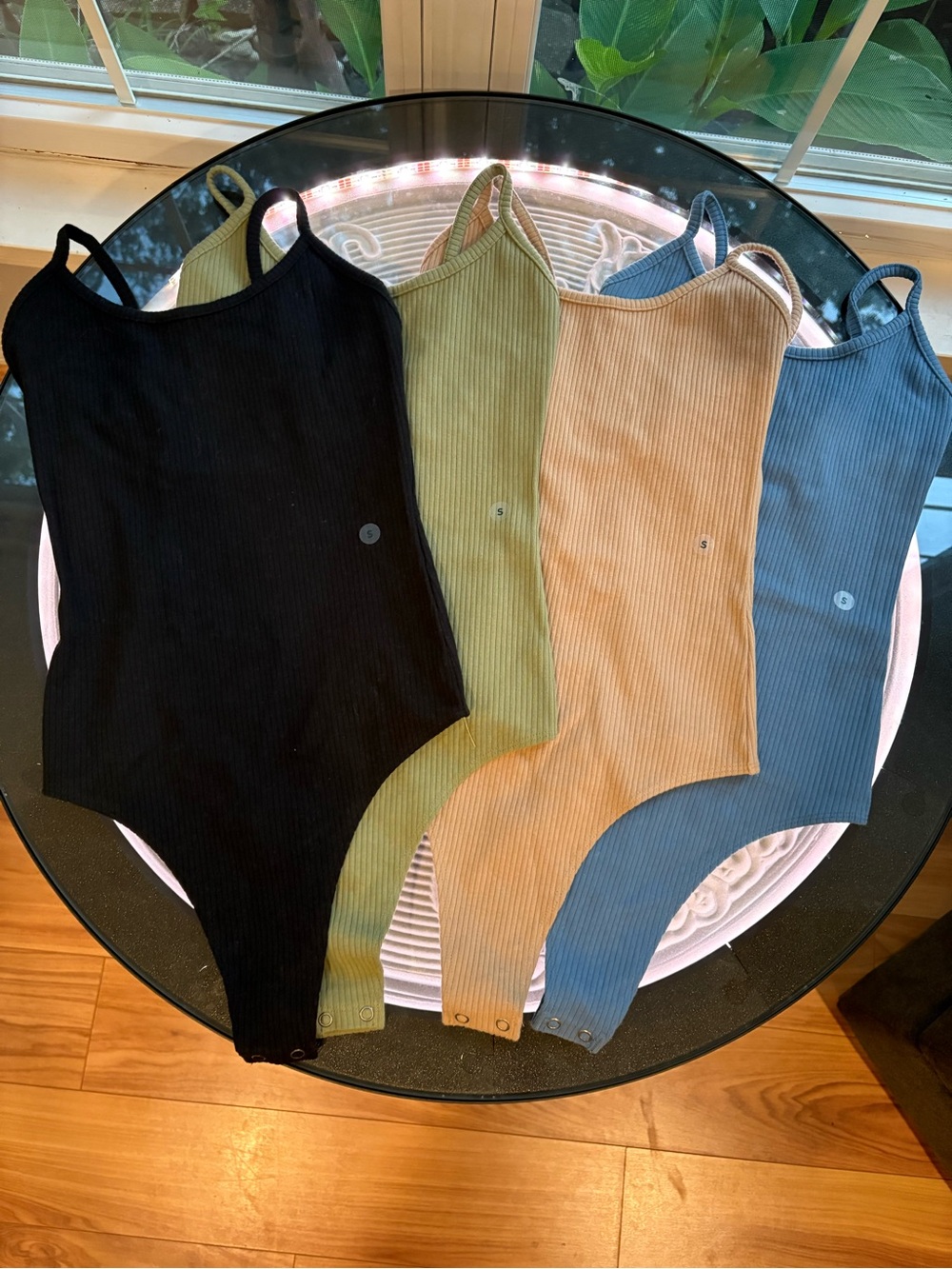 NEW American Eagle Ribbed One-Piece Tank Bodysuits - Black, Olive, Tan, Blue